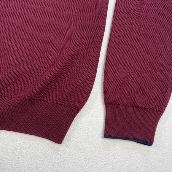 Polo Ralph Lauren 1/4 Zip Men's S Burgundy Pima Cotton Pony Knit Sweater - Picture 9 of 16